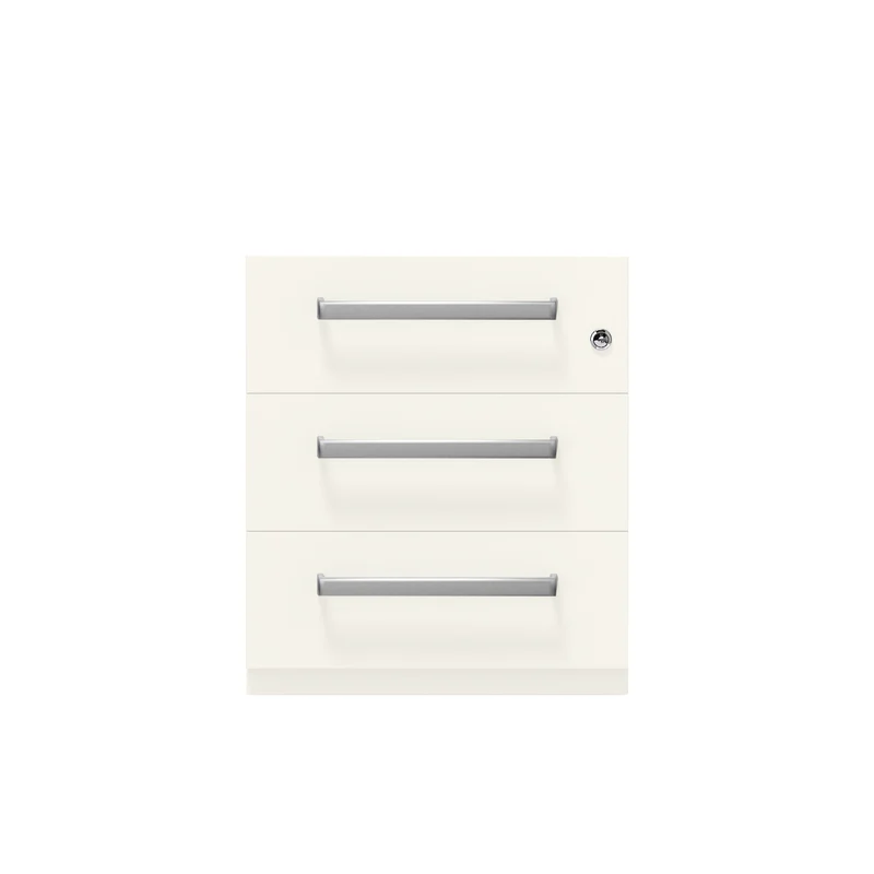 Rollcontainer Note™ | 3 Schubladen, Tiefe 775 mm, Designgriff