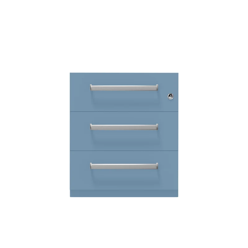 Rollcontainer Note™ | 3 Schubladen, Tiefe 775 mm, Designgriff