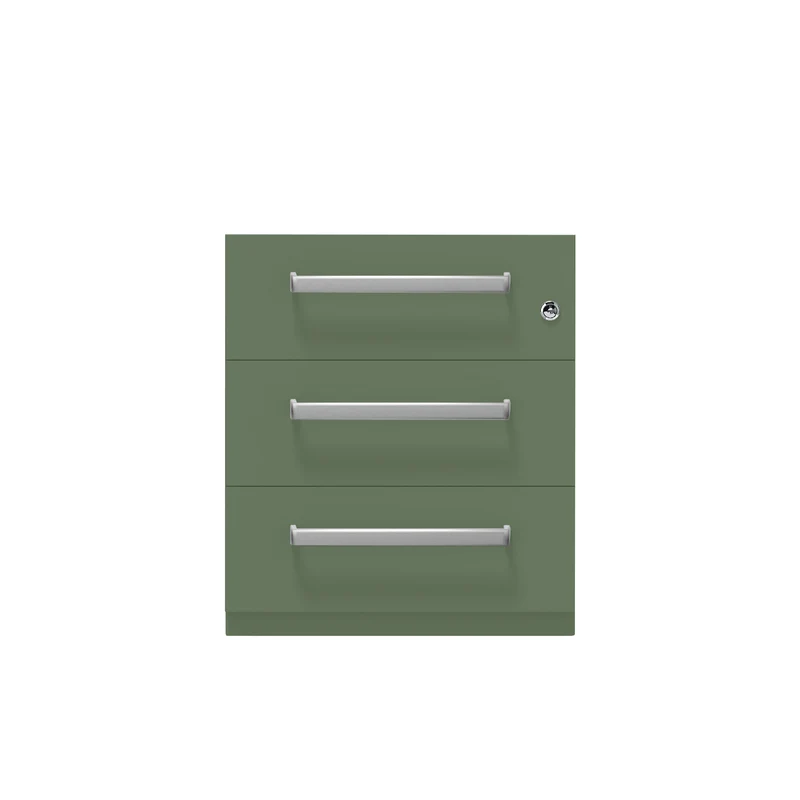 Rollcontainer Note™ | 3 Schubladen, Tiefe 775 mm, Designgriff