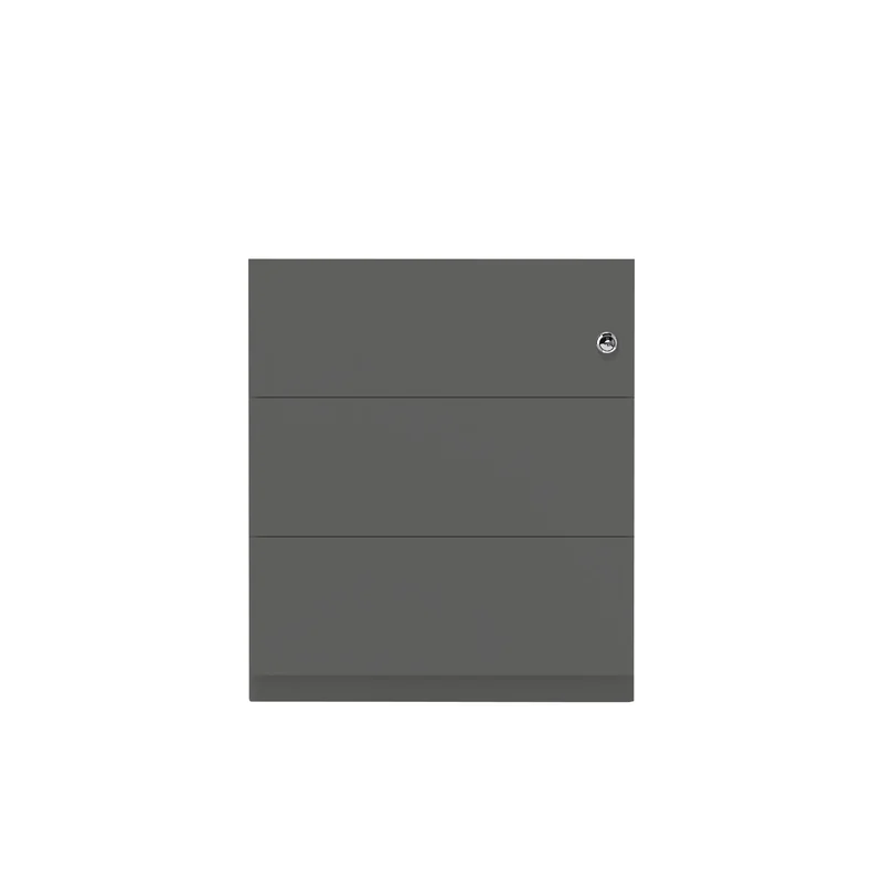 Rollcontainer Note™ | 3 Schubladen, Tiefe 565 mm, Griffleiste