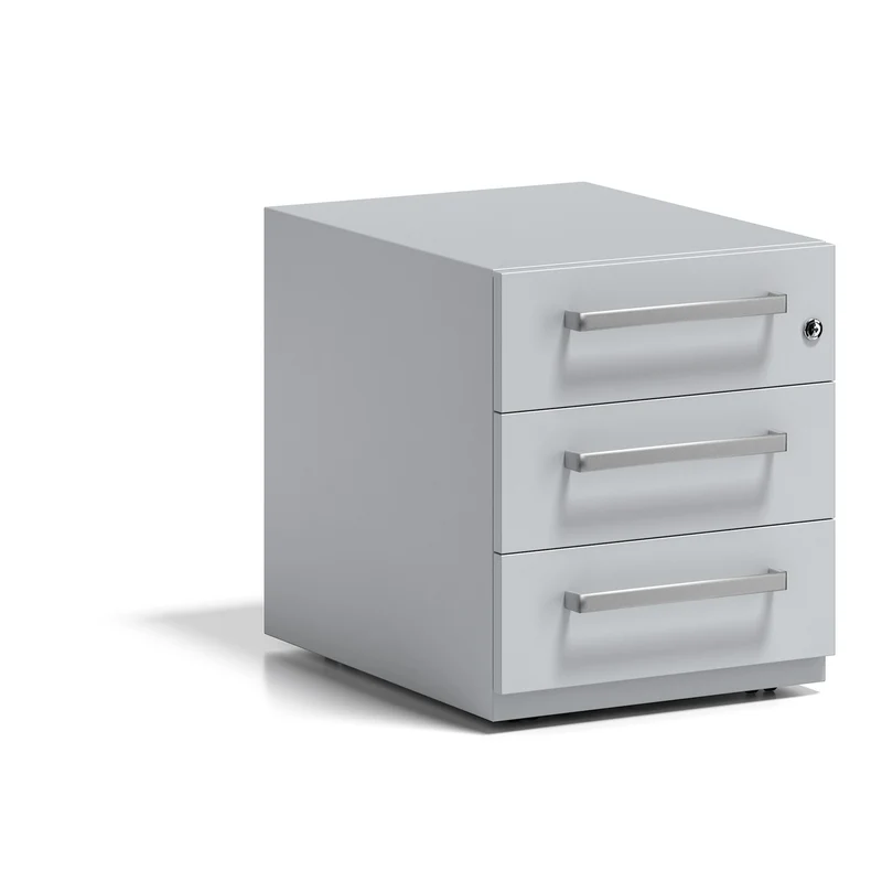 Rollcontainer Note™ | 3 Schubladen, Tiefe 565 mm, Designgriff