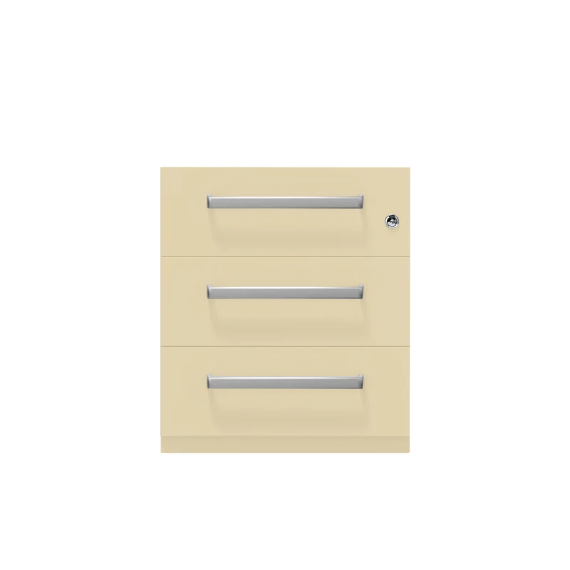 Rollcontainer Note™ | 3 Schubladen, Tiefe 565 mm, Designgriff