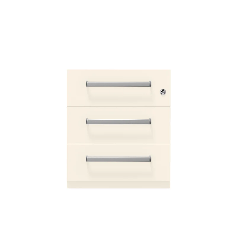 Rollcontainer Note™ | 3 Schubladen, Tiefe 565 mm, Designgriff