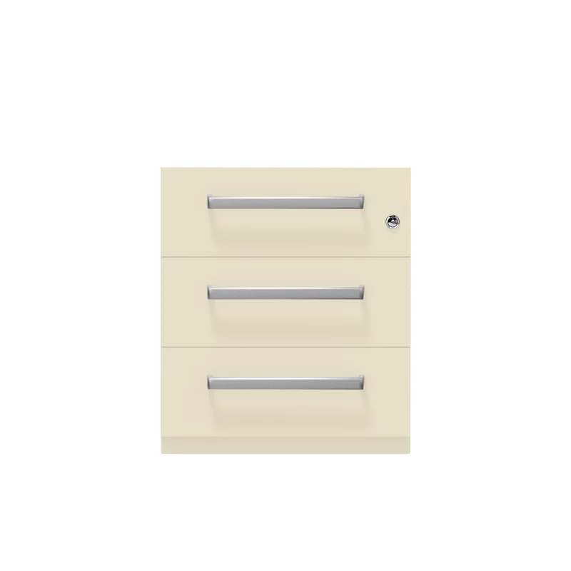 Rollcontainer Note™ | 3 Schubladen, Tiefe 565 mm, Designgriff