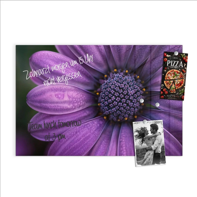 Magnettafel - Violette Samtblüte