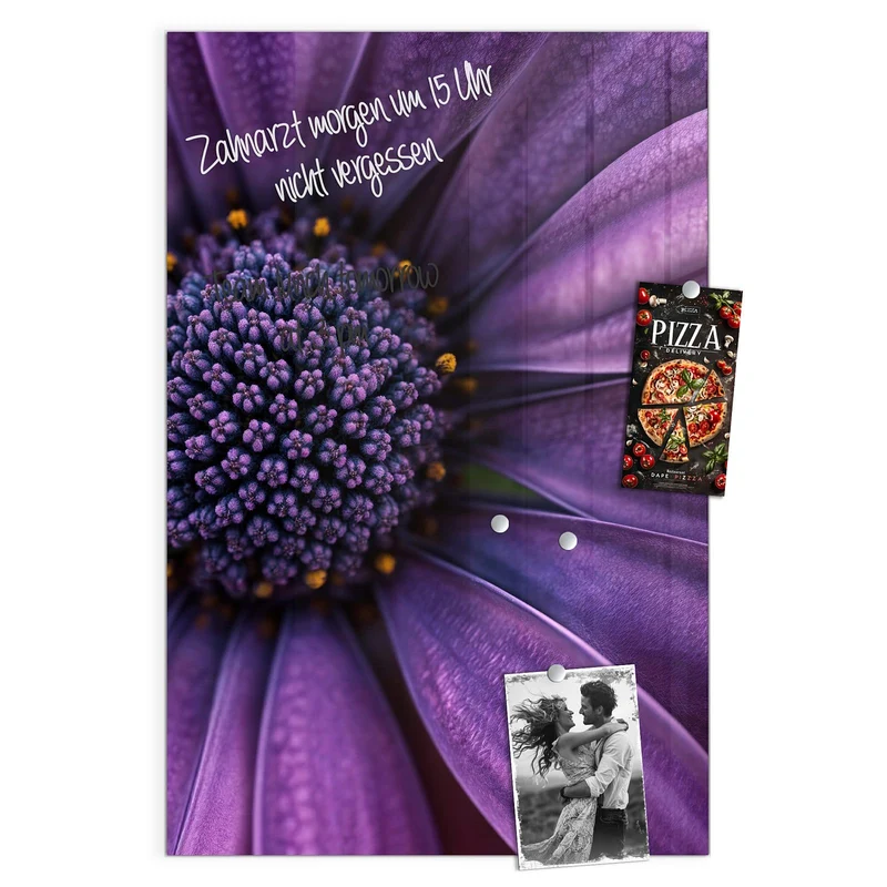 Magnettafel - Violette Samtblüte