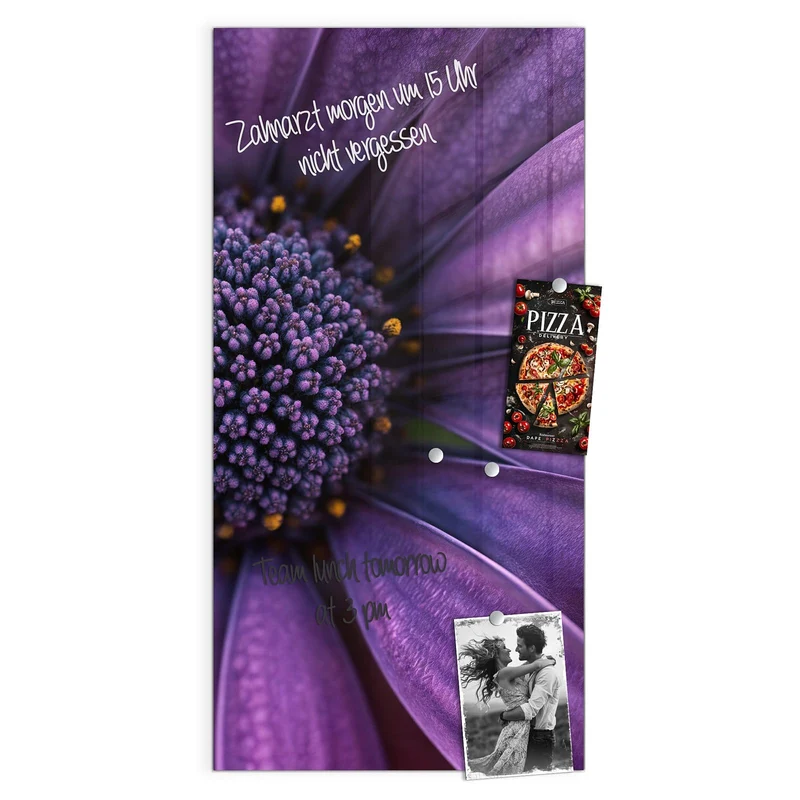 Magnettafel - Violette Samtblüte