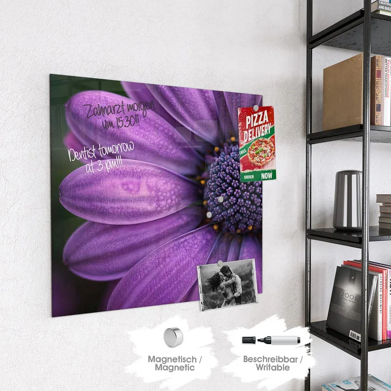 Magnettafel - Violette Samtblüte