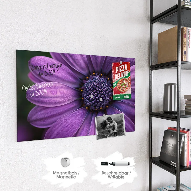 Magnettafel - Violette Samtblüte