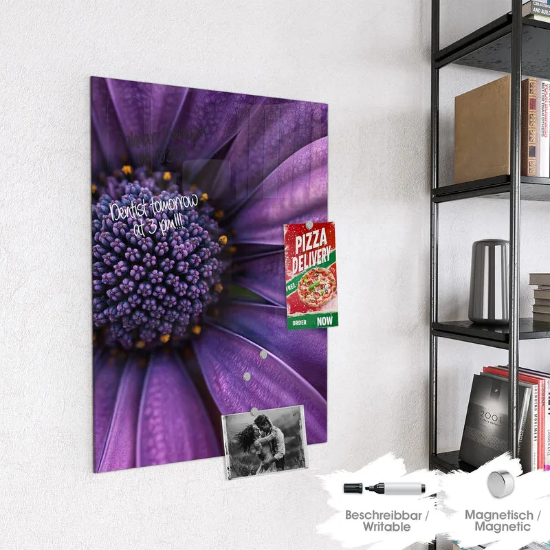 Magnettafel - Violette Samtblüte