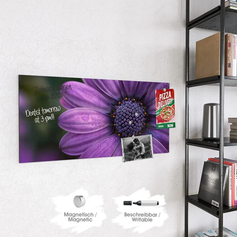 Magnettafel - Violette Samtblüte