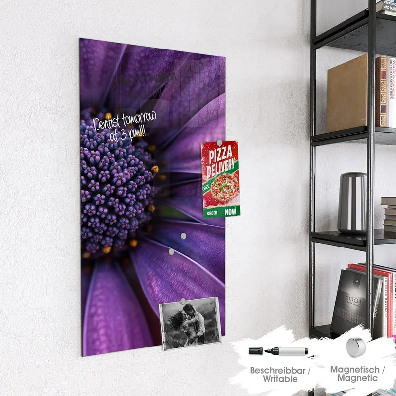 Magnettafel - Violette Samtblüte