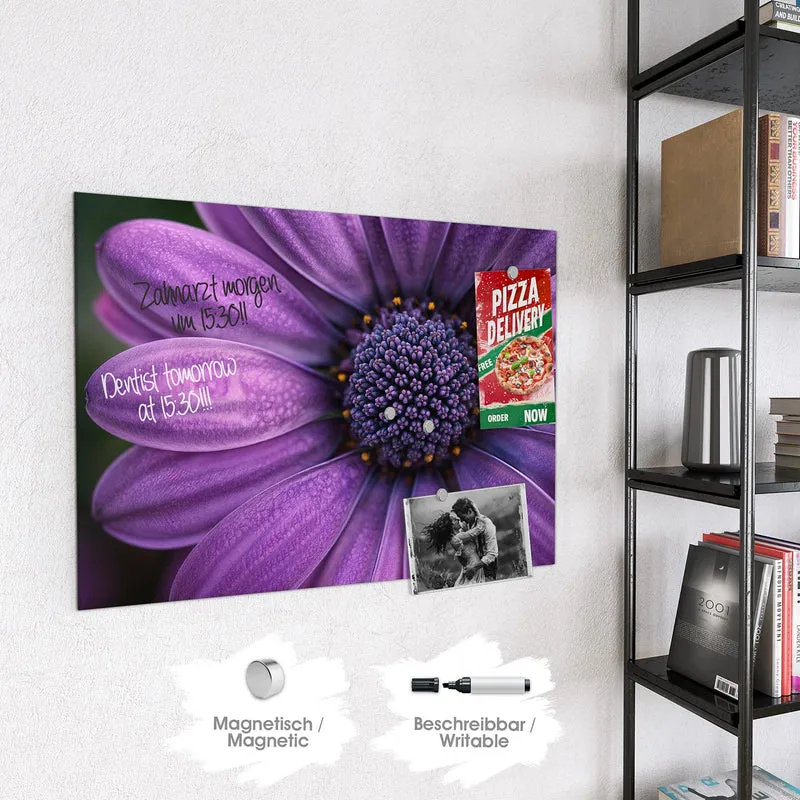 Magnettafel - Violette Samtblüte