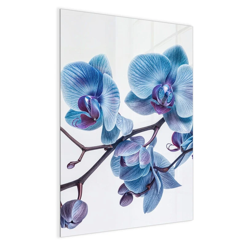 Magnettafel - Blauviolette Orchidee