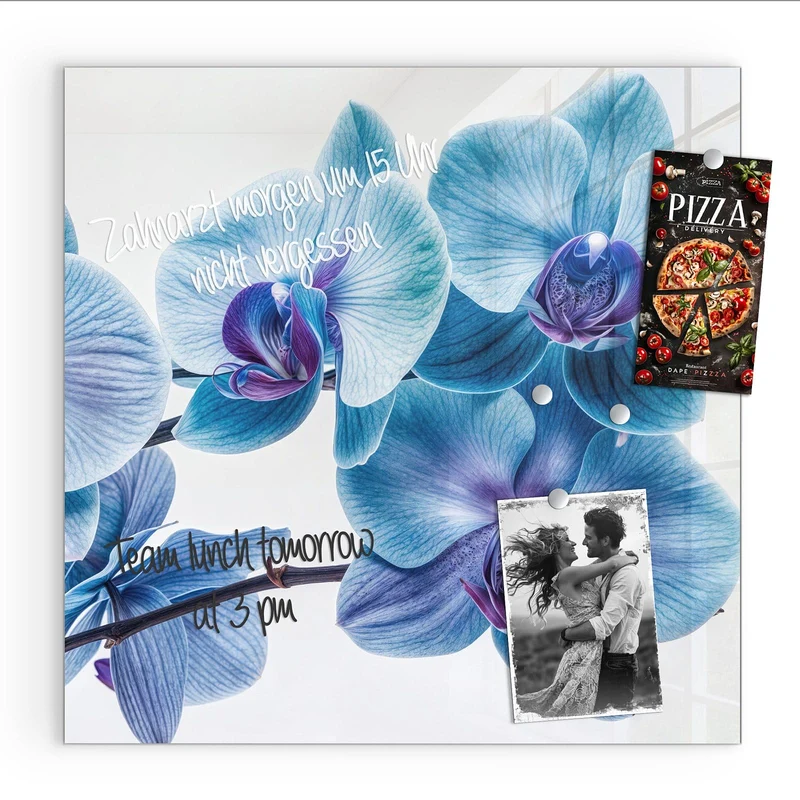 Magnettafel - Blauviolette Orchidee