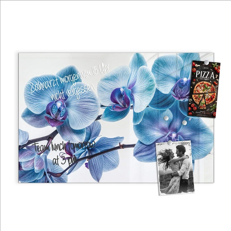 Magnettafel - Blauviolette Orchidee