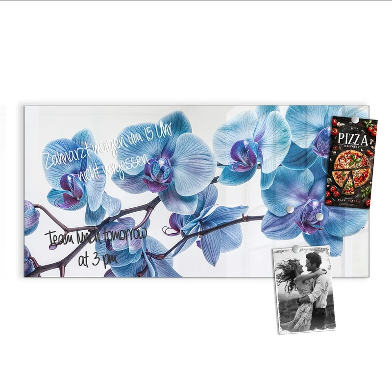Magnettafel - Blauviolette Orchidee