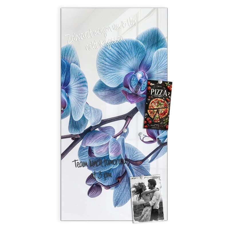 Magnettafel - Blauviolette Orchidee