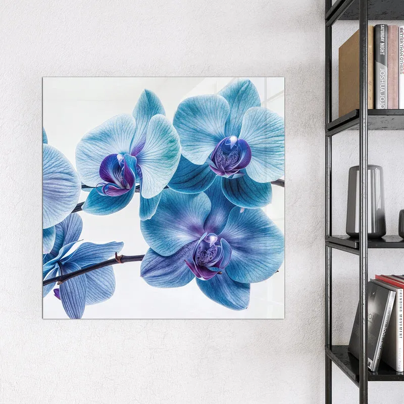 Magnettafel - Blauviolette Orchidee