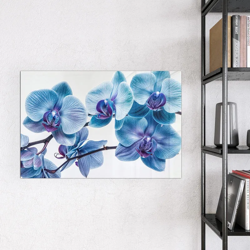 Magnettafel - Blauviolette Orchidee