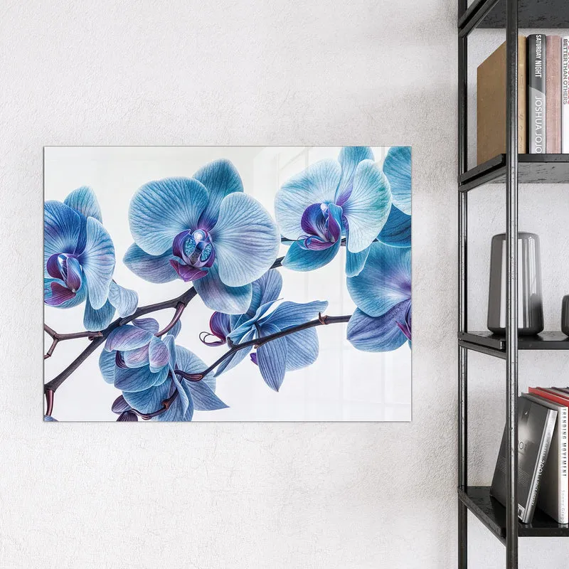 Magnettafel - Blauviolette Orchidee