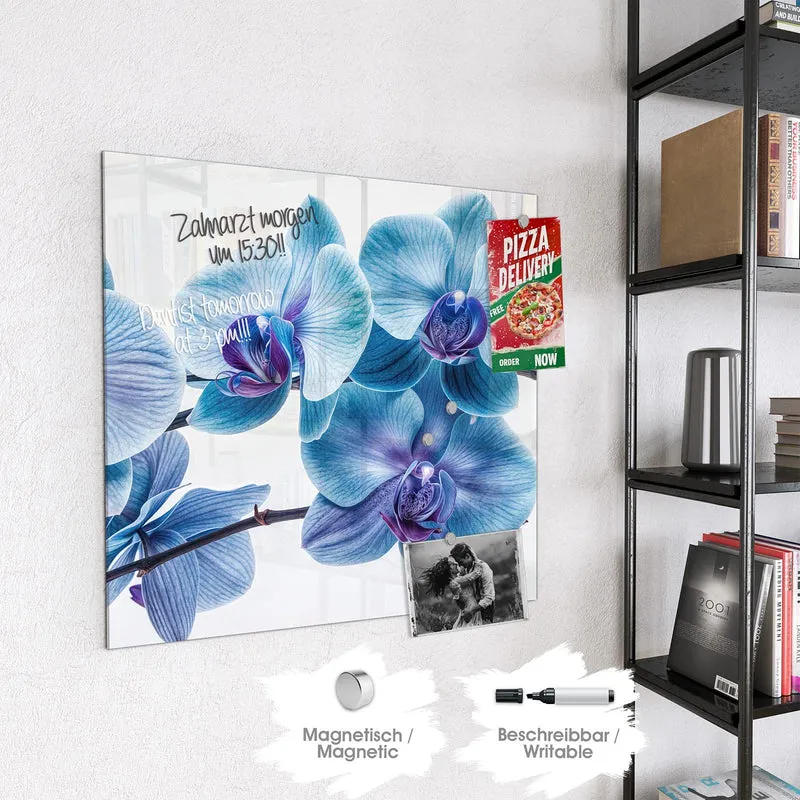 Magnettafel - Blauviolette Orchidee