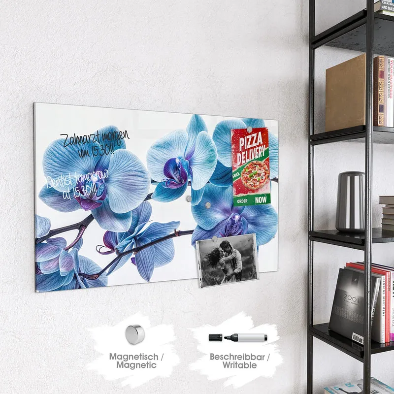 Magnettafel - Blauviolette Orchidee