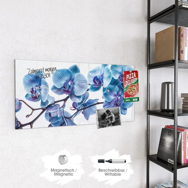Magnettafel - Blauviolette Orchidee