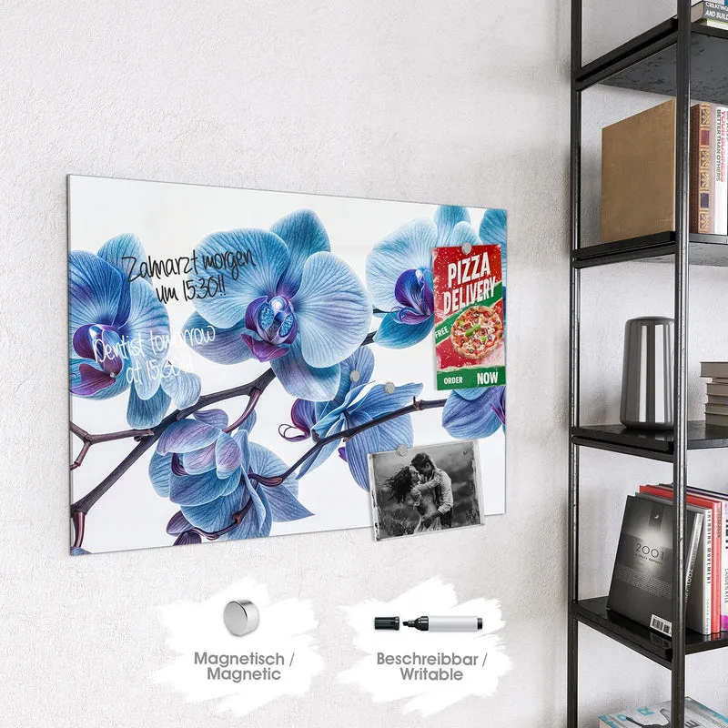 Magnettafel - Blauviolette Orchidee