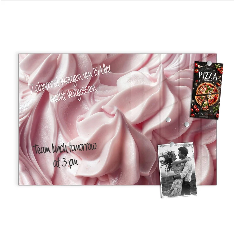 Magnettafel - Rosa Cremewellen
