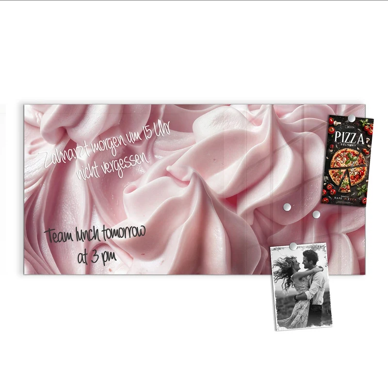 Magnettafel - Rosa Cremewellen