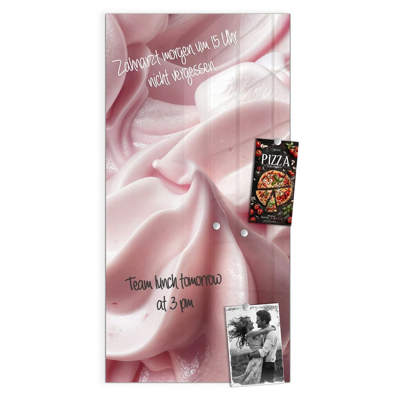 Magnettafel - Rosa Cremewellen