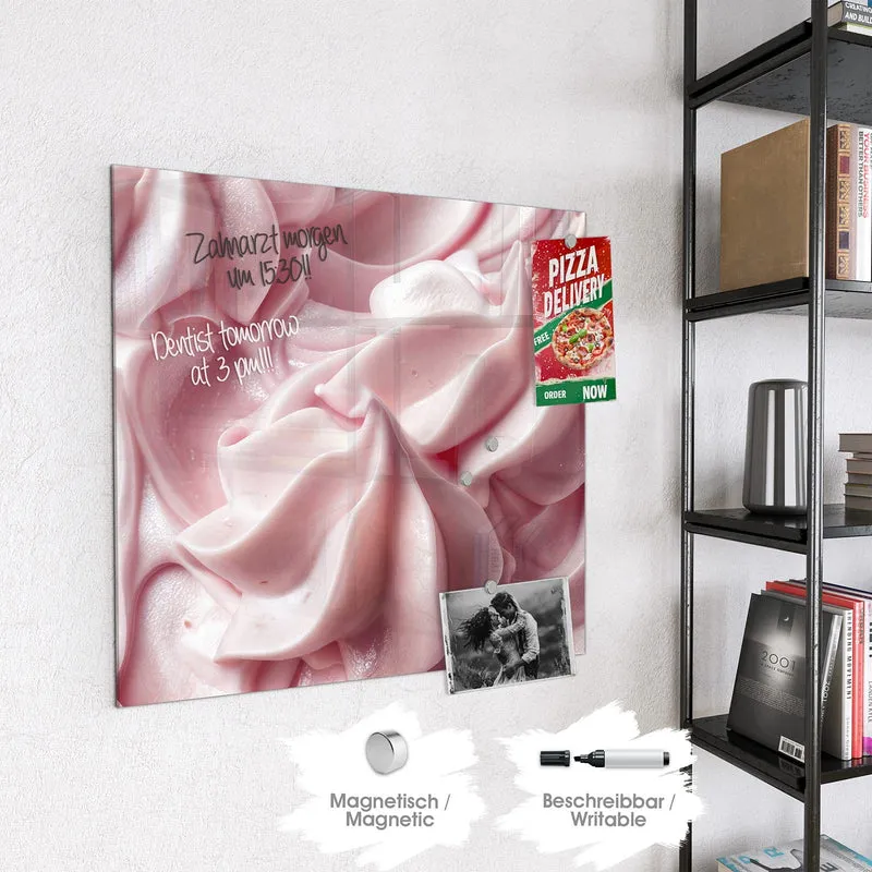 Magnettafel - Rosa Cremewellen