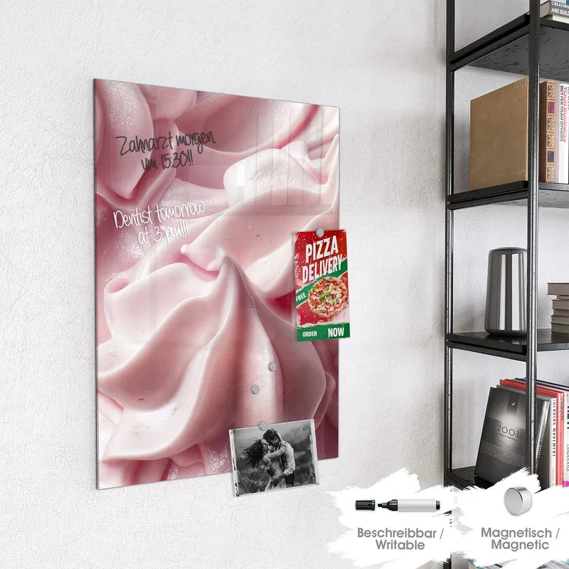 Magnettafel - Rosa Cremewellen