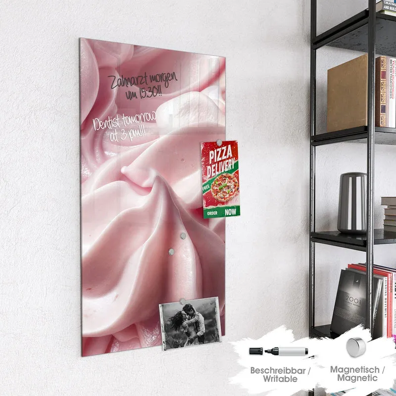 Magnettafel - Rosa Cremewellen