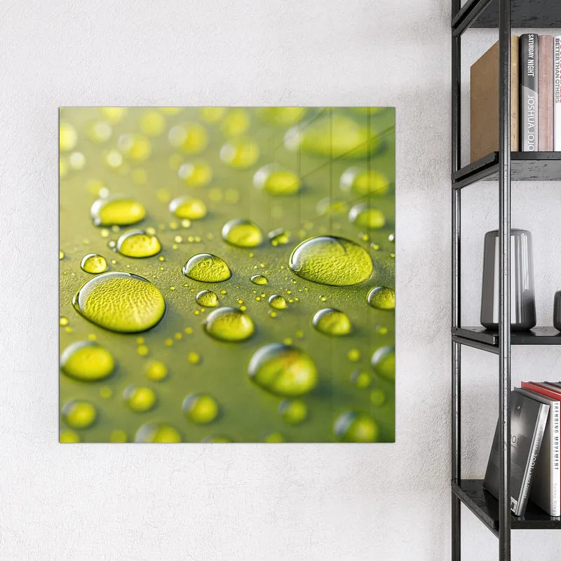 Magnettafel - Große Tropfen in Oliv