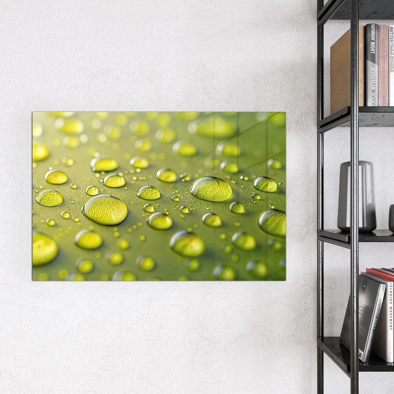 Magnettafel - Große Tropfen in Oliv