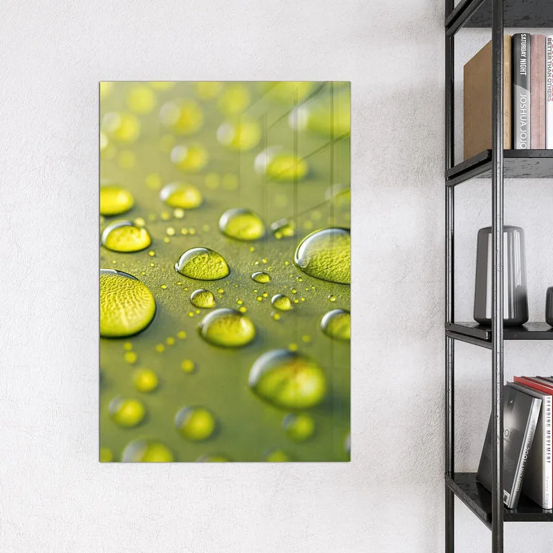 Magnettafel - Große Tropfen in Oliv