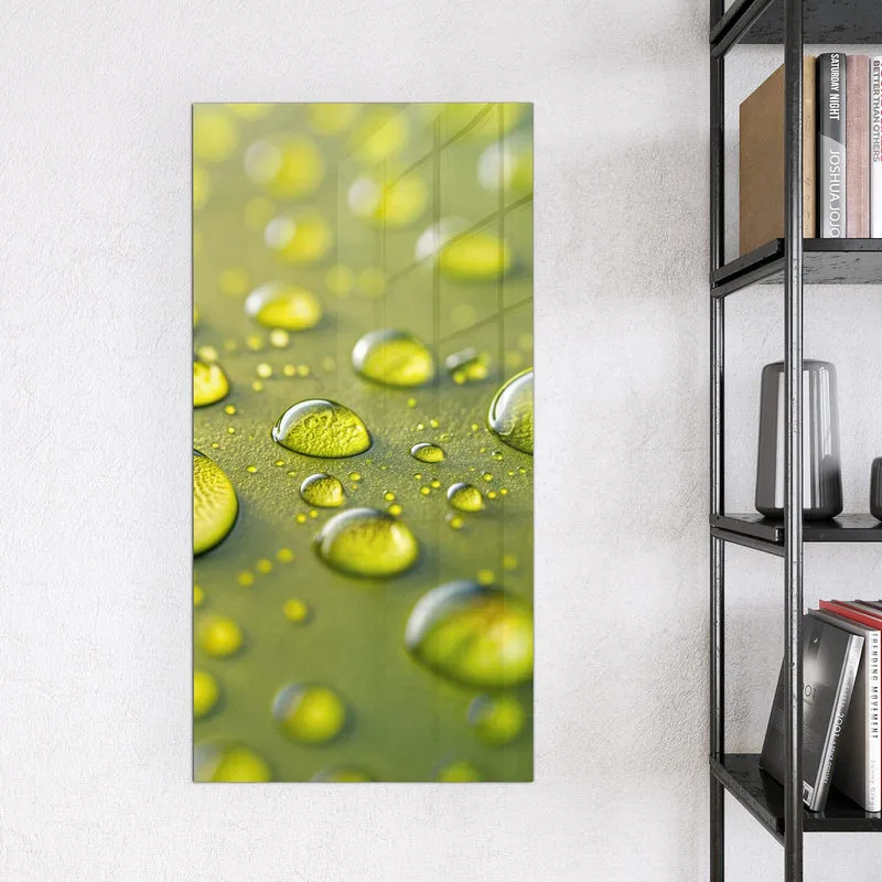 Magnettafel - Große Tropfen in Oliv