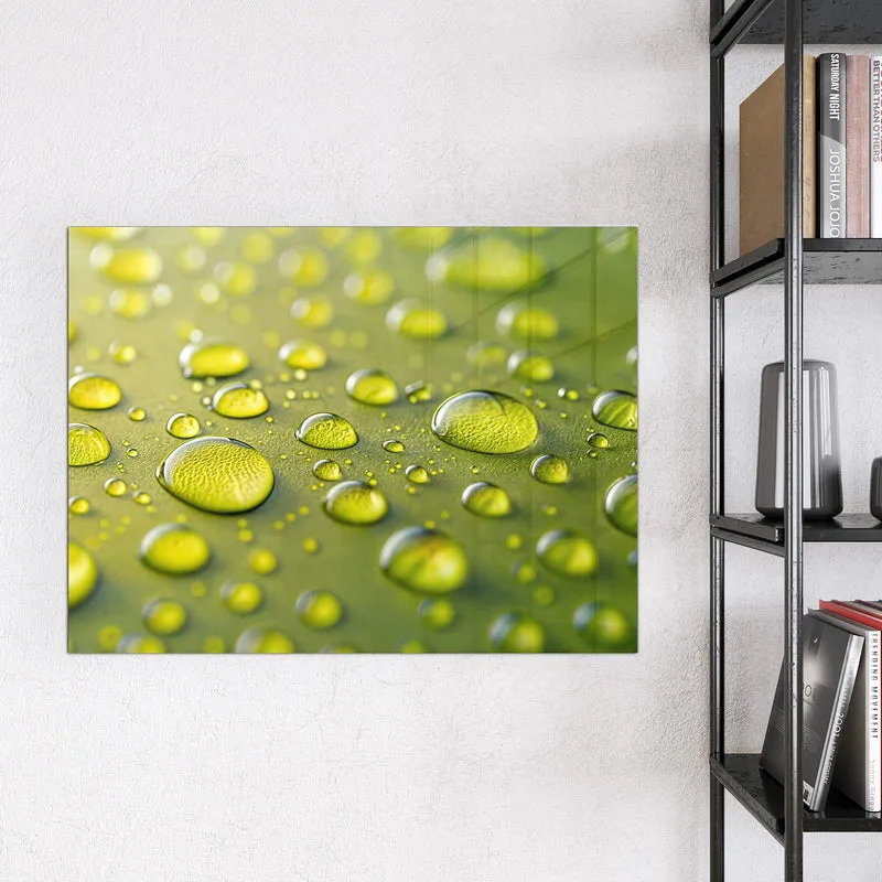 Magnettafel - Große Tropfen in Oliv