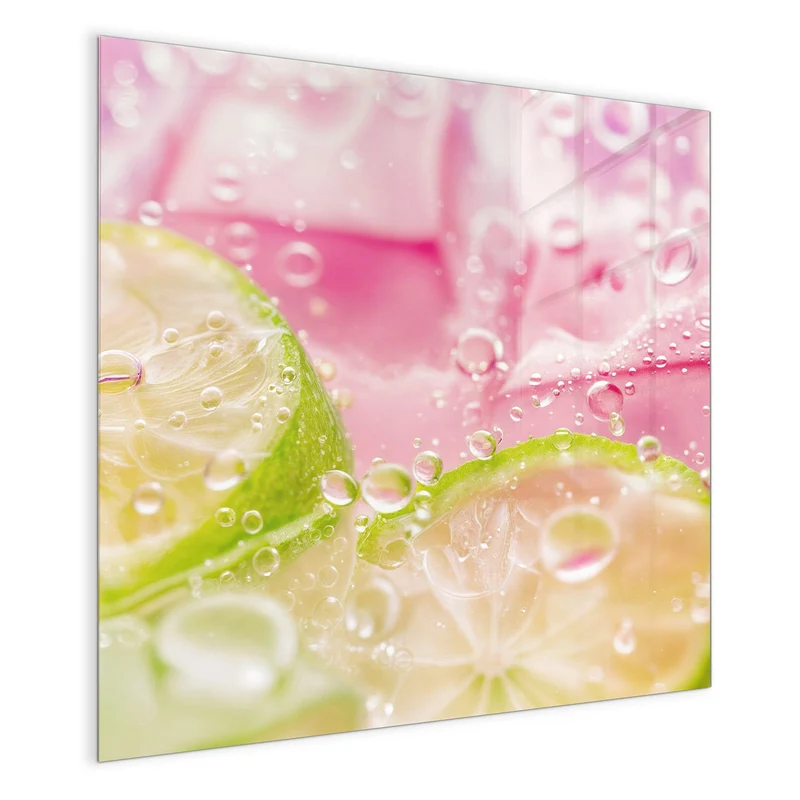 Magnettafel - Limetten auf Rosa