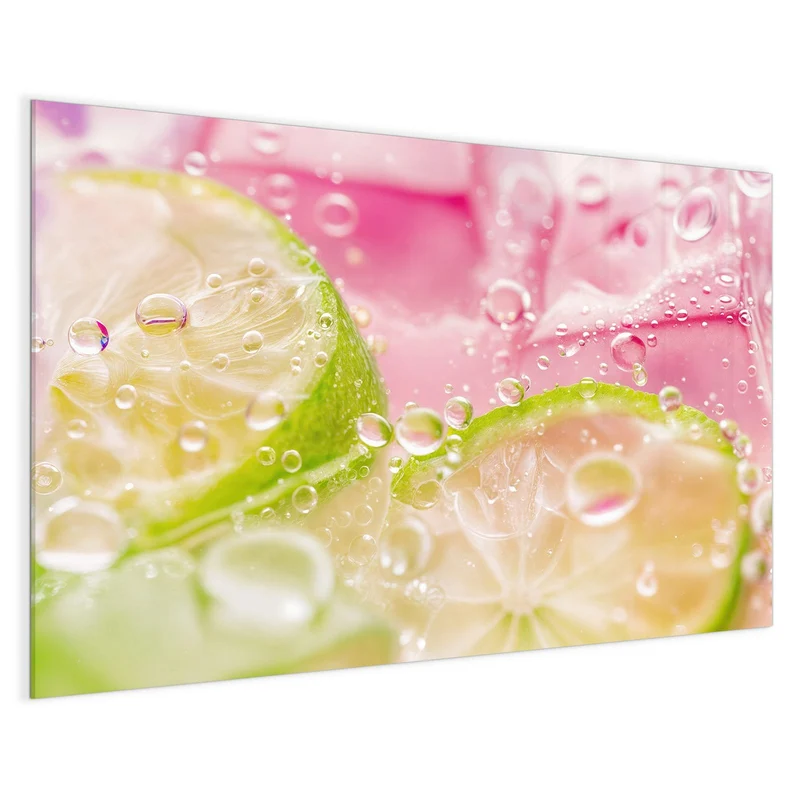 Magnettafel - Limetten auf Rosa