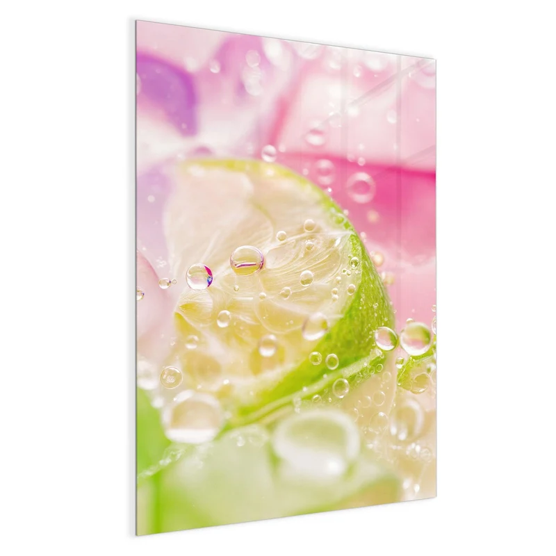 Magnettafel - Limetten auf Rosa