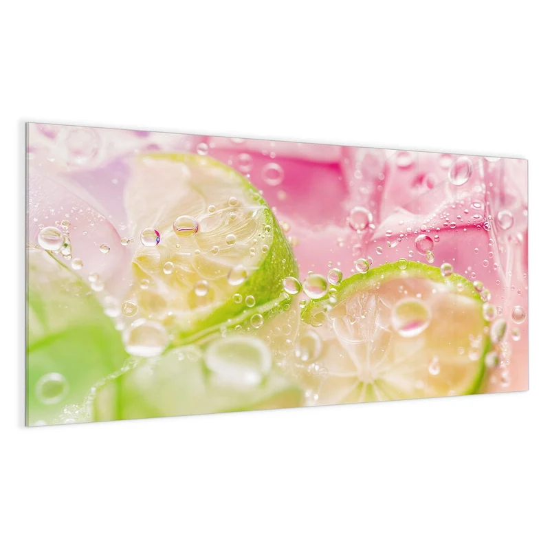 Magnettafel - Limetten auf Rosa
