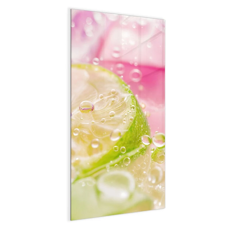 Magnettafel - Limetten auf Rosa