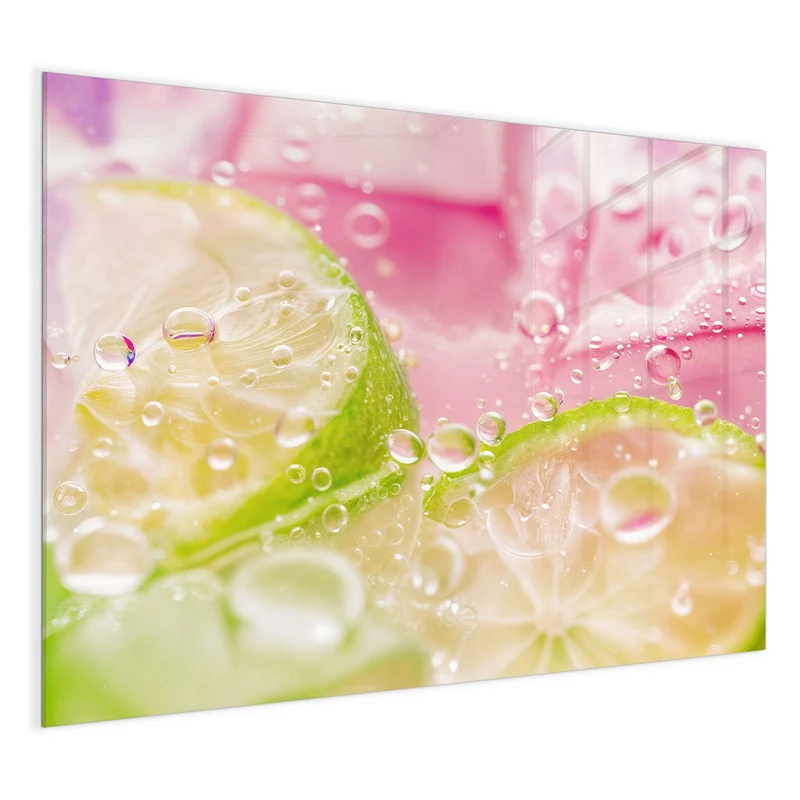 Magnettafel - Limetten auf Rosa