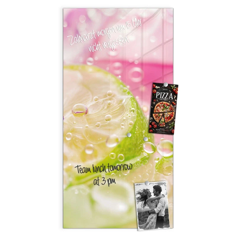 Magnettafel - Limetten auf Rosa