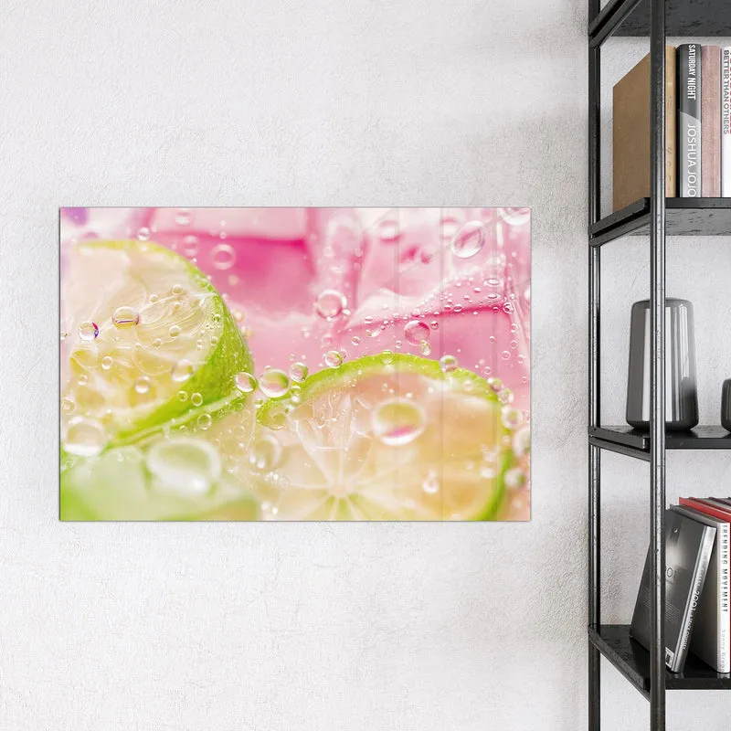 Magnettafel - Limetten auf Rosa