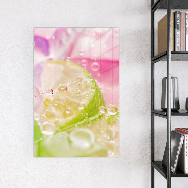 Magnettafel - Limetten auf Rosa