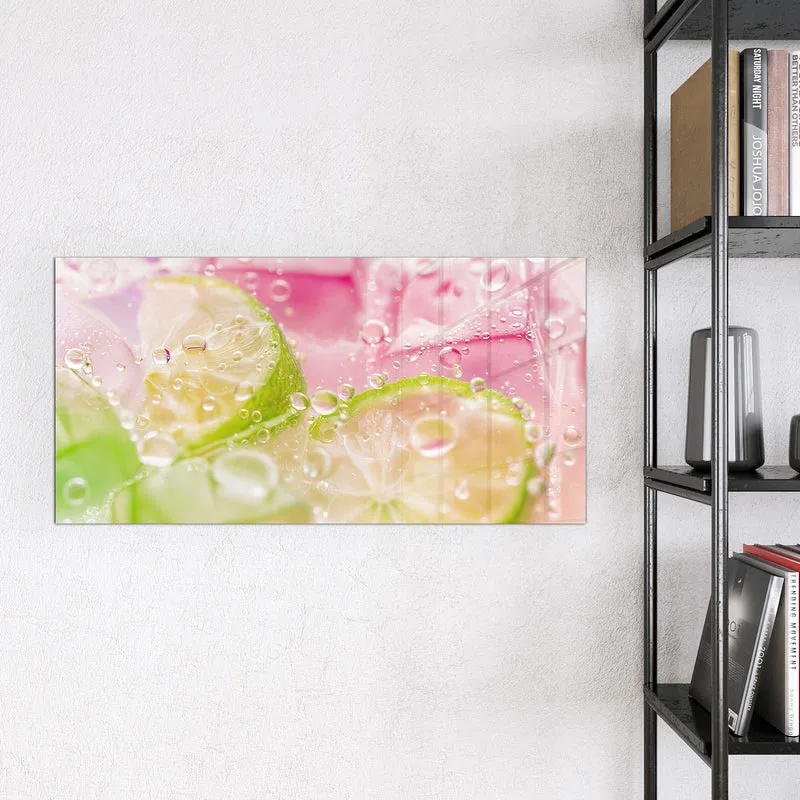 Magnettafel - Limetten auf Rosa